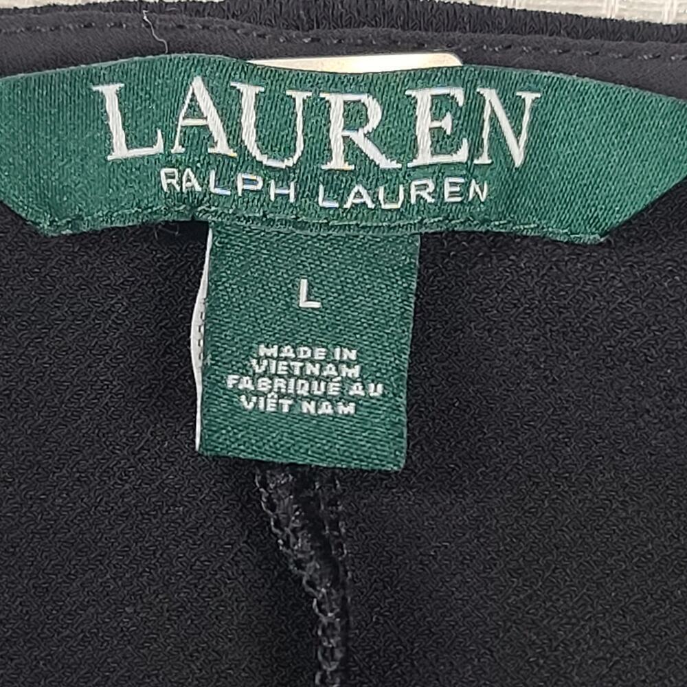 Lauren Ralph Lauren women's boxy tunic blouse black Size Large Career office - Picture 5 of 6